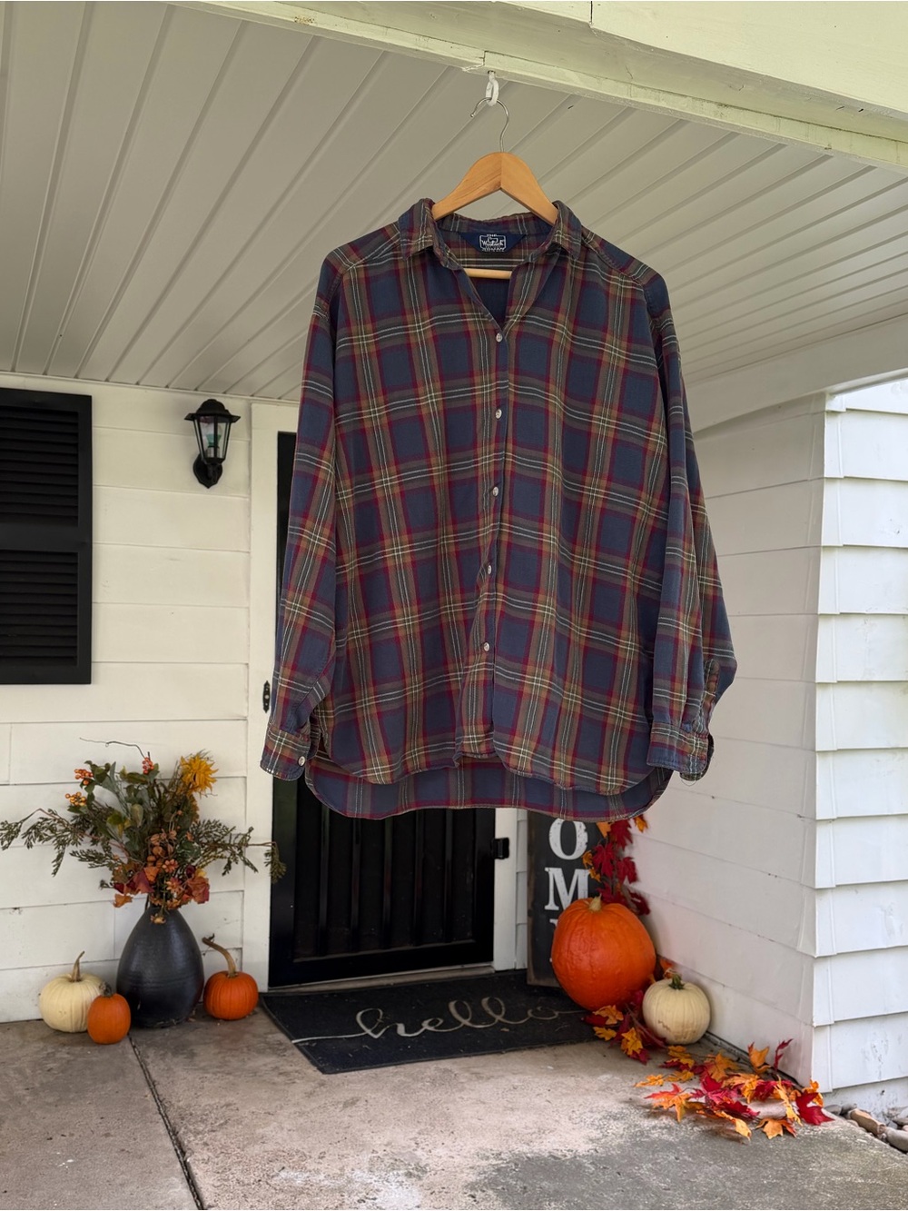 100% Cotton Vintage Woolrich Woman Plaid Flannel MadeinUSA Oversized Button Down